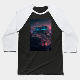 Acropolis Cyberpunk style Baseball T-Shirt